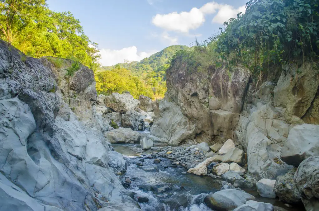 Tuel River and its white rocks in Tuel, Tublay. This is just near Asin Hot Spring.