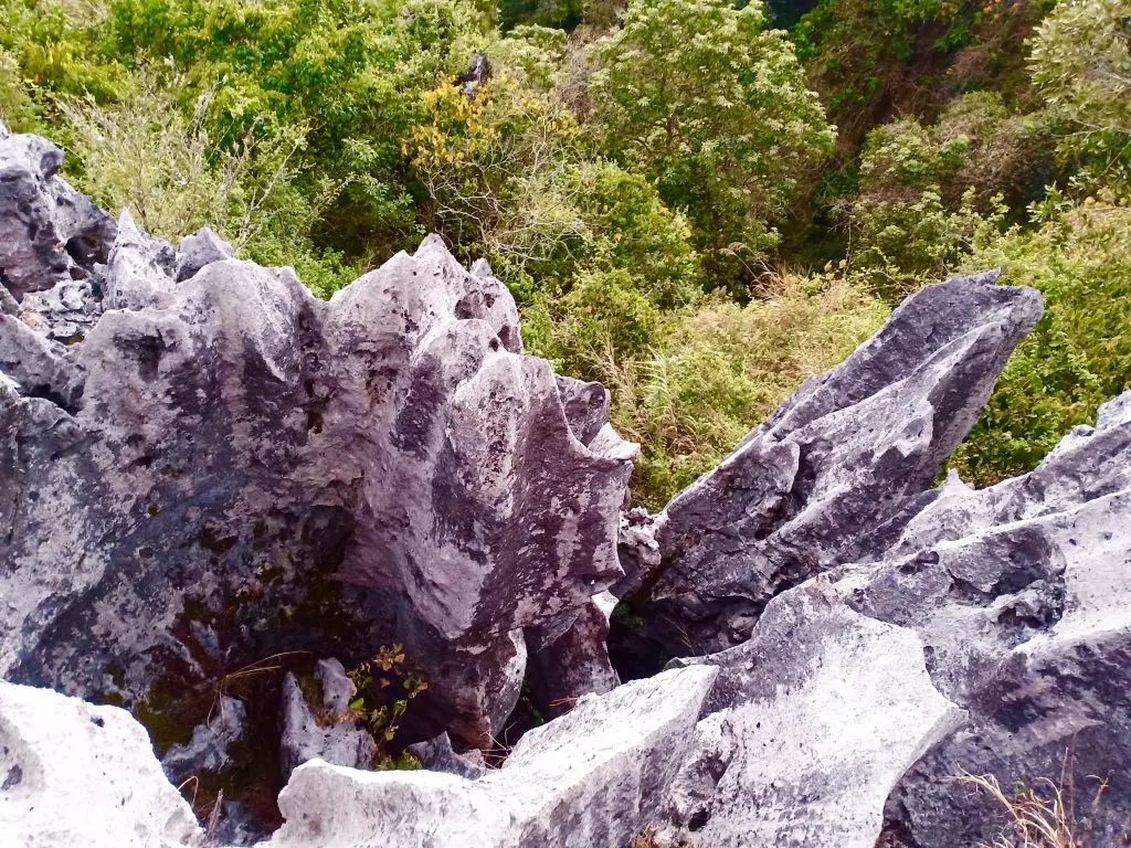Rock formations along the way to the Hanging Coffins in Sagada