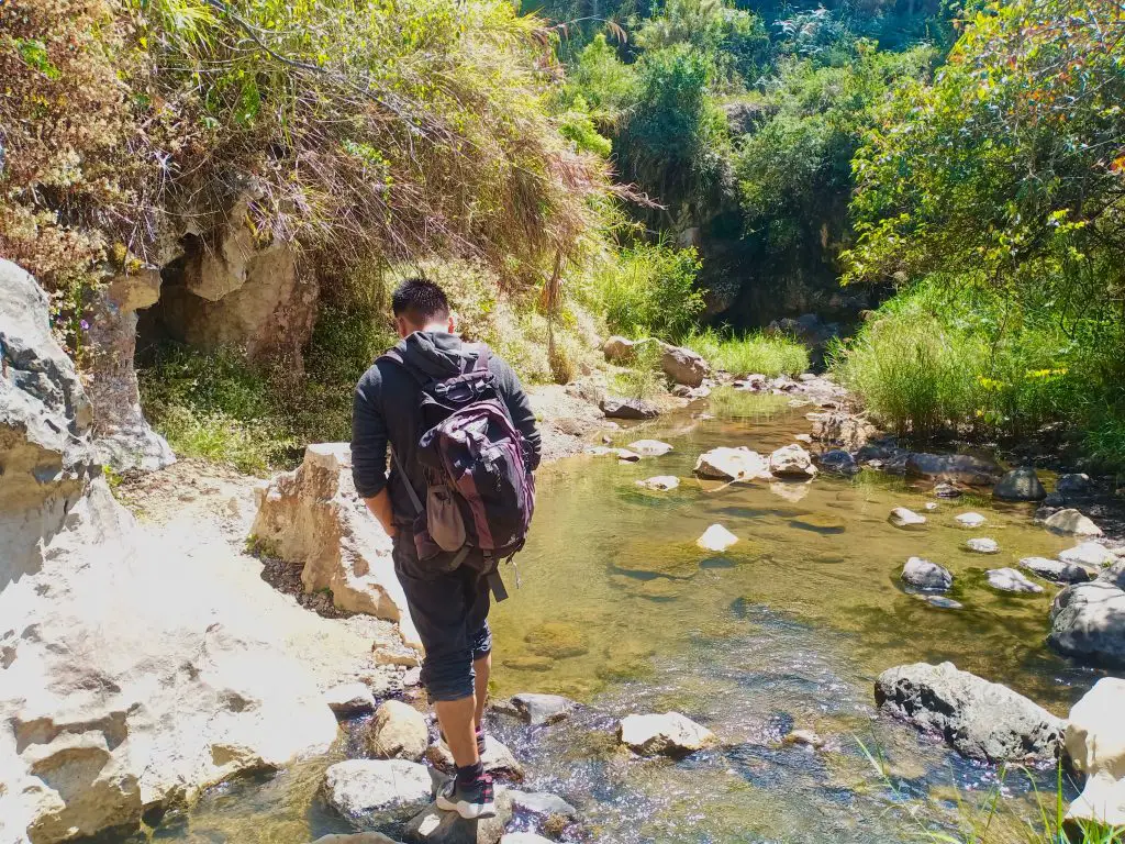 Following the brook leading to Sagada Underground River