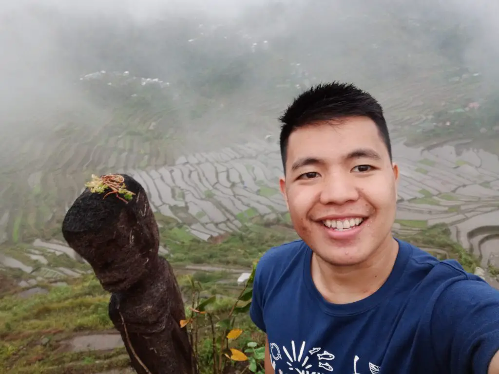A foggy view of Batad Rice Terraces from the Highest Viewpoint