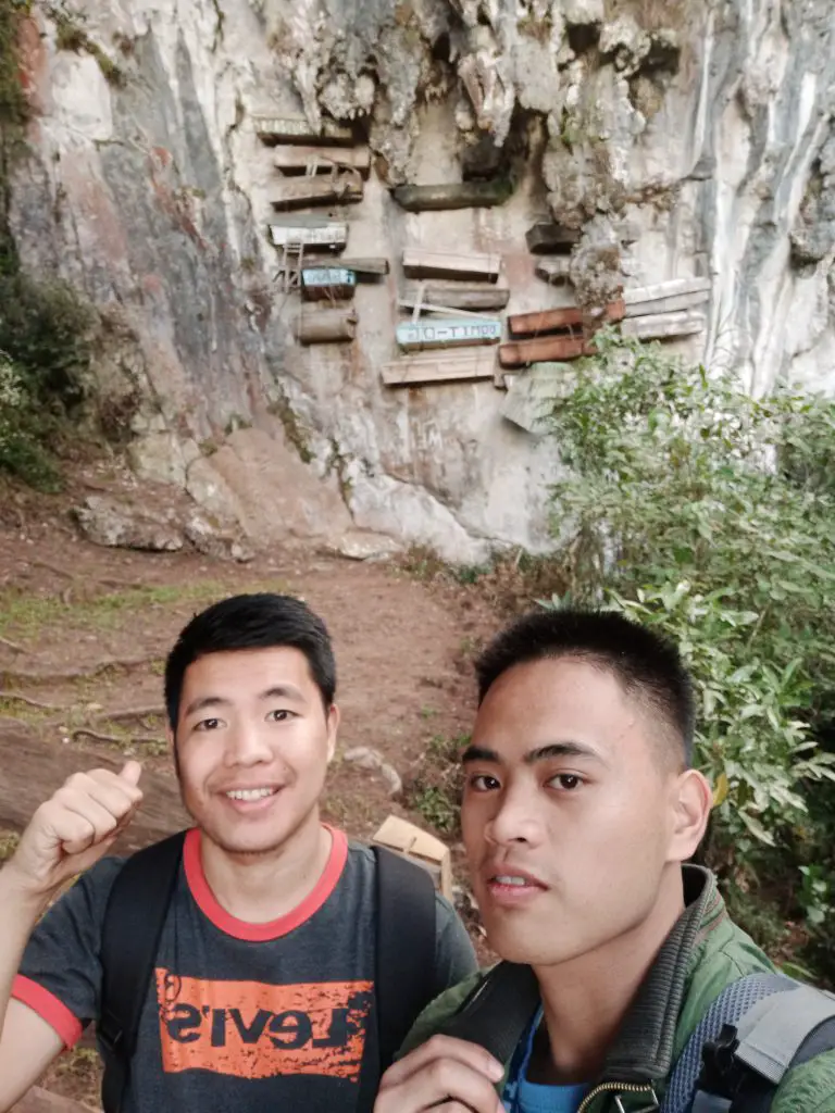 Selfie at Sagada hanging coffins