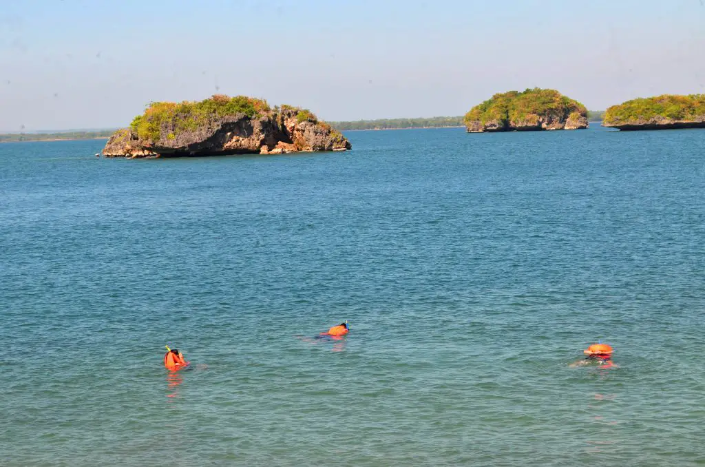 Enjoying the waters at Hundred Islands National Park in Pangasinan