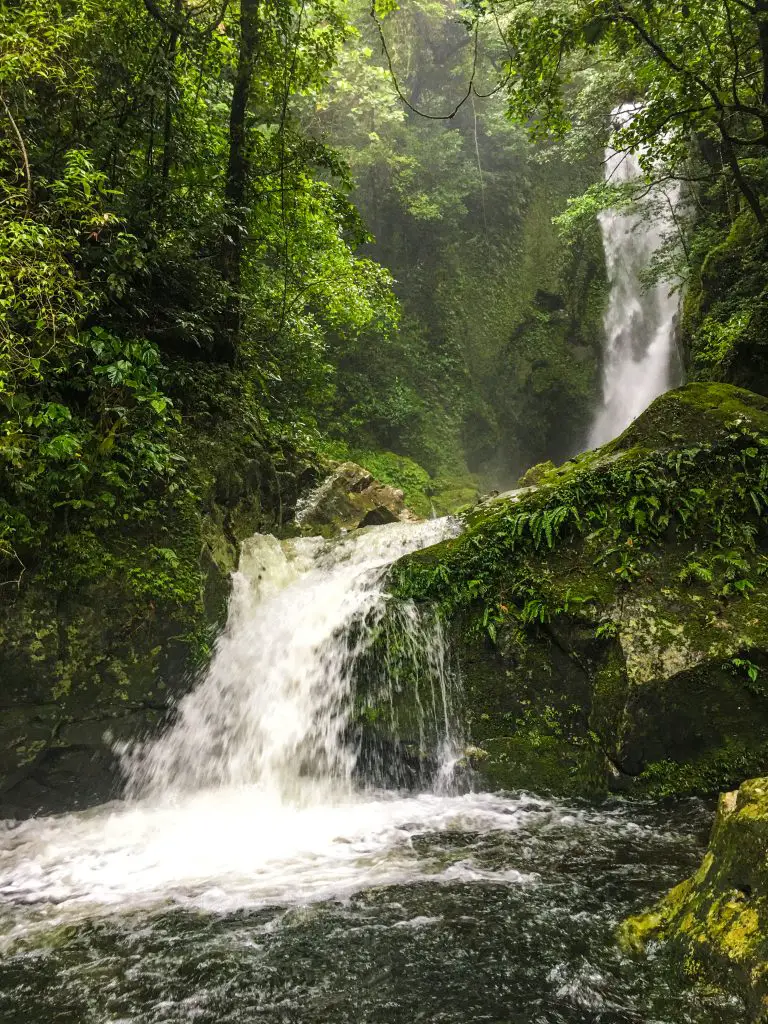 The multi-layered cascade of Kilangin Falls, also known as Bukal Falls