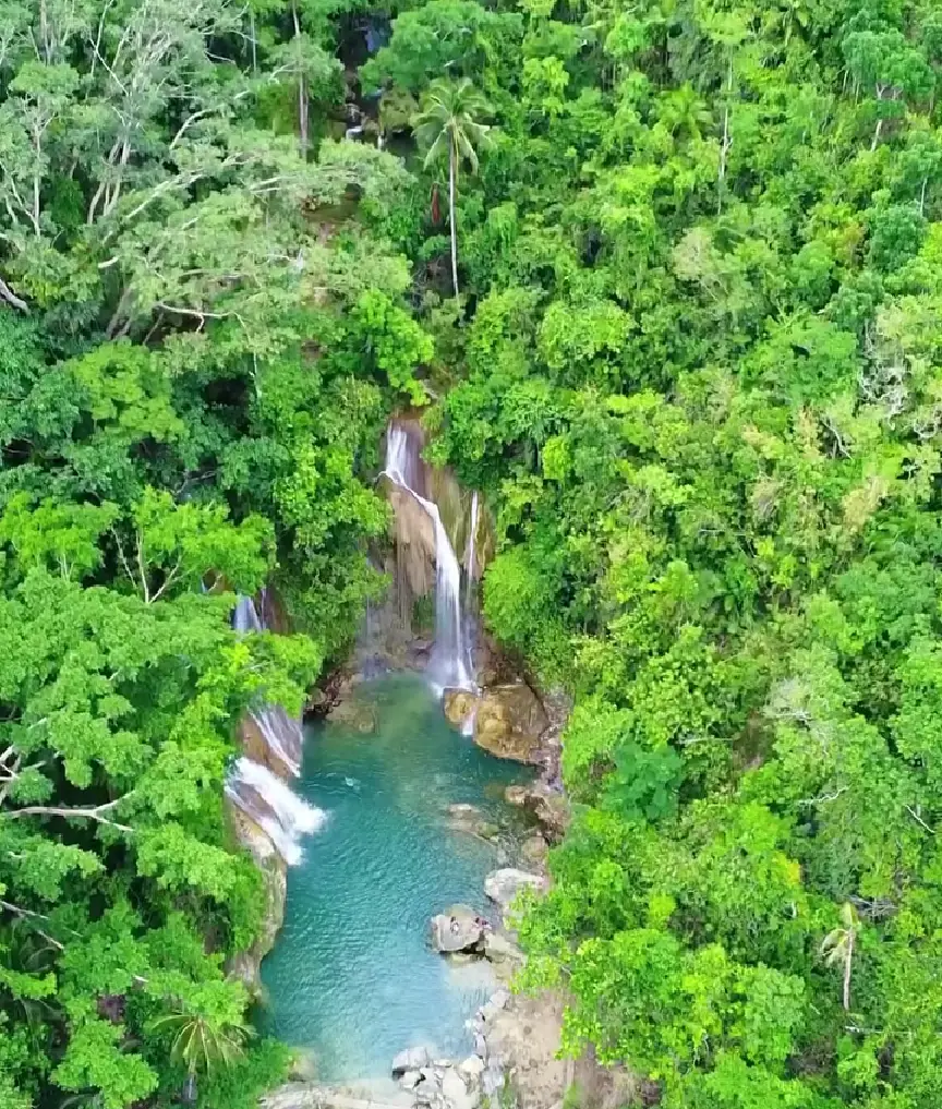 Pahangog twin falls is a top Bohol tourist spot